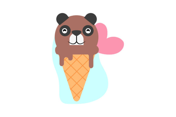 Cute Panda Animal Character Ice Cream Embroidery Design Review