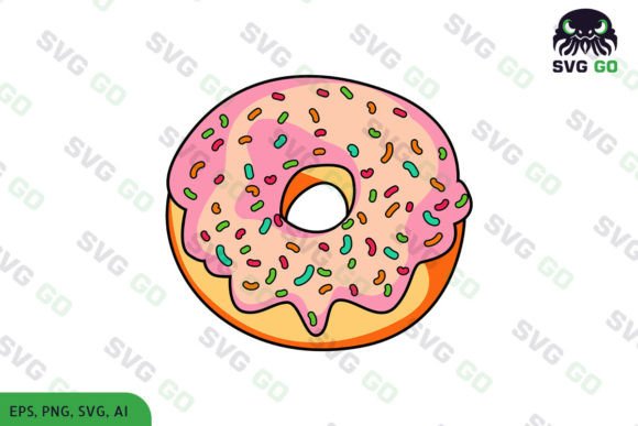 Donut Clipart Sublimation SVG for Embroidery Projects