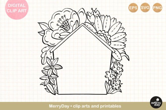 Flower Frame House Shape Embroidery Design Review