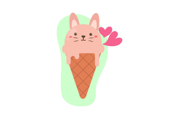 Pink Rabbit Ice Cream Flat Ilustrations: A Designer's Practical Take