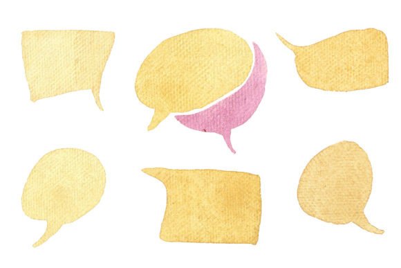 Watercolor Communication Shape: A Designer's Perspective
