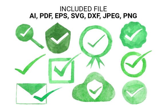 Watercolor Green Check Mark Set Review for Real Embroidery Projects
